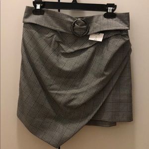NWT Topshop Plaid belted wrap skirt